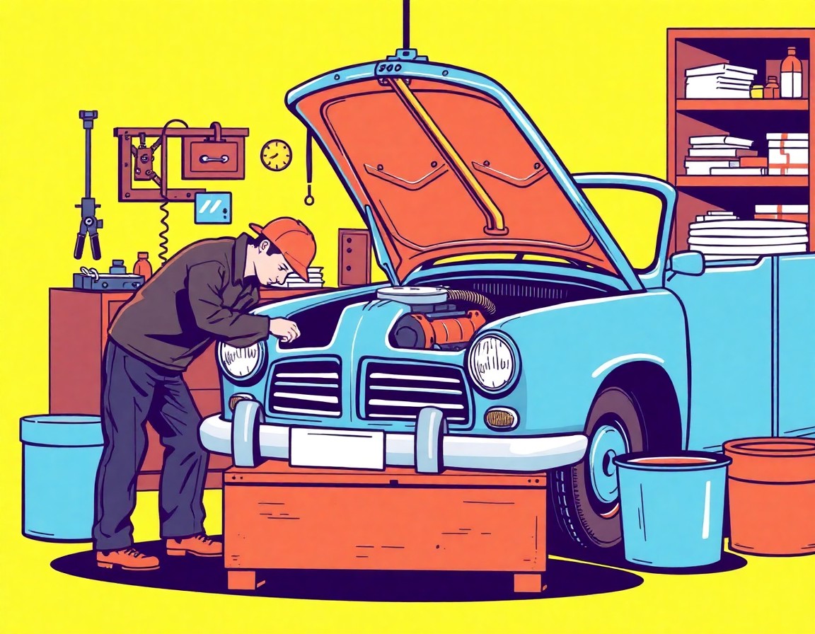 bengkel kereta di lawas